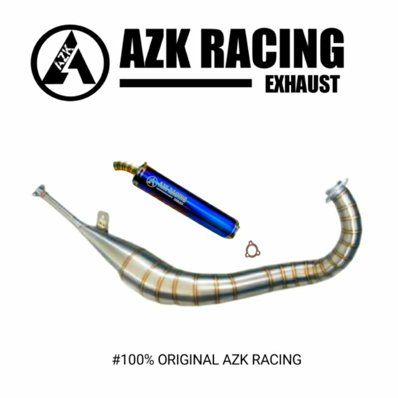 Knalpot Yamaha RXZ Pipe On Blue series Azk Racing