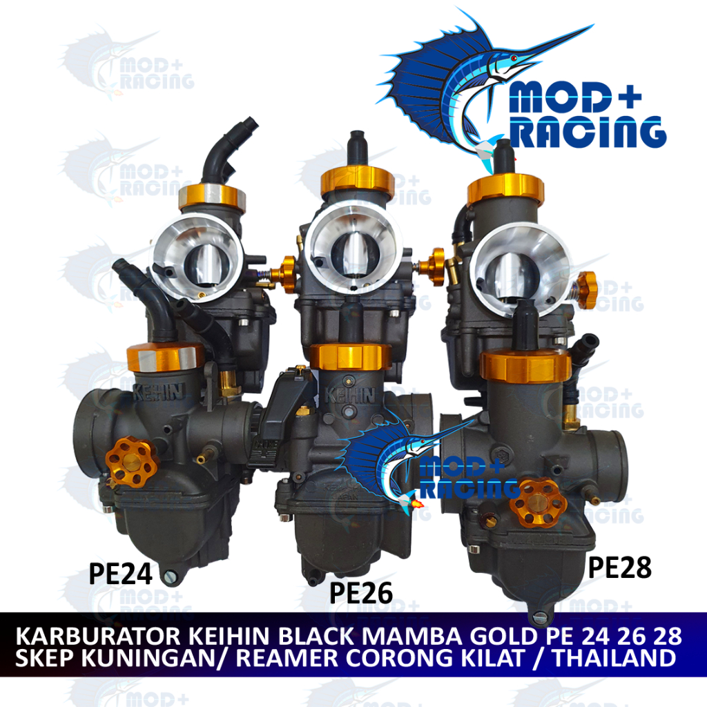 (COD) KARBURATOR NSR HITAM BLACK MAMBA PE 24 26 28 DOVE SKEP KUNINGAN KARBULATOR KARBU PE24 PE26 PE2