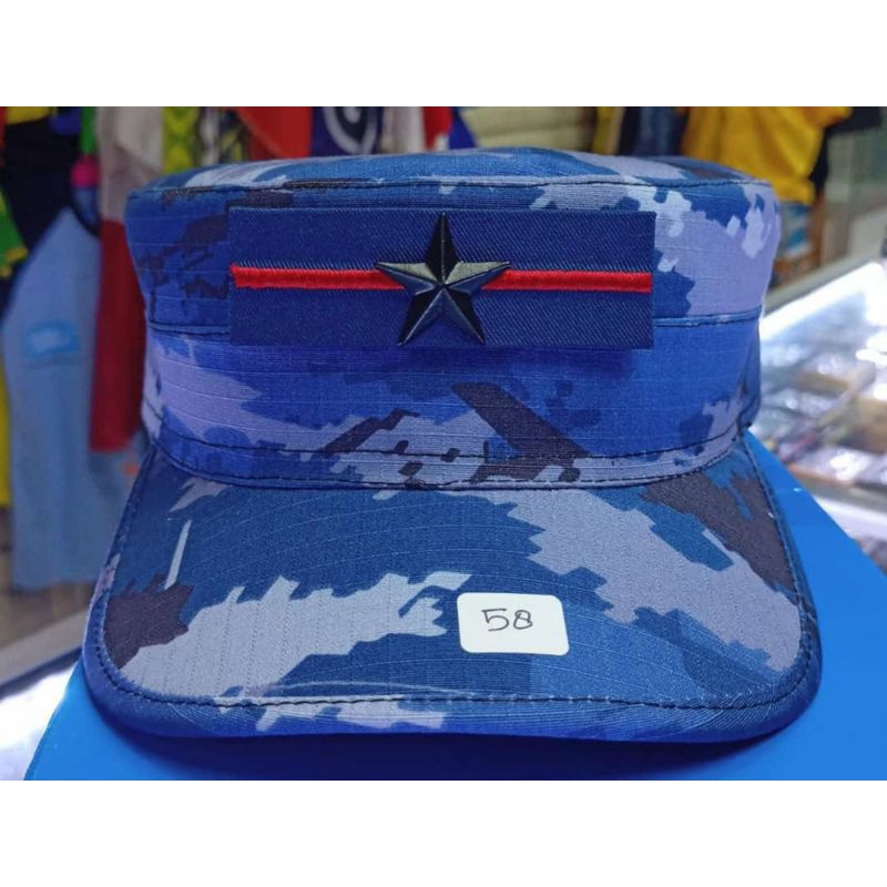 TOPI PET PDL SBP TNI AU + NAMA DAN PANGKAT BAHAN LOGAM