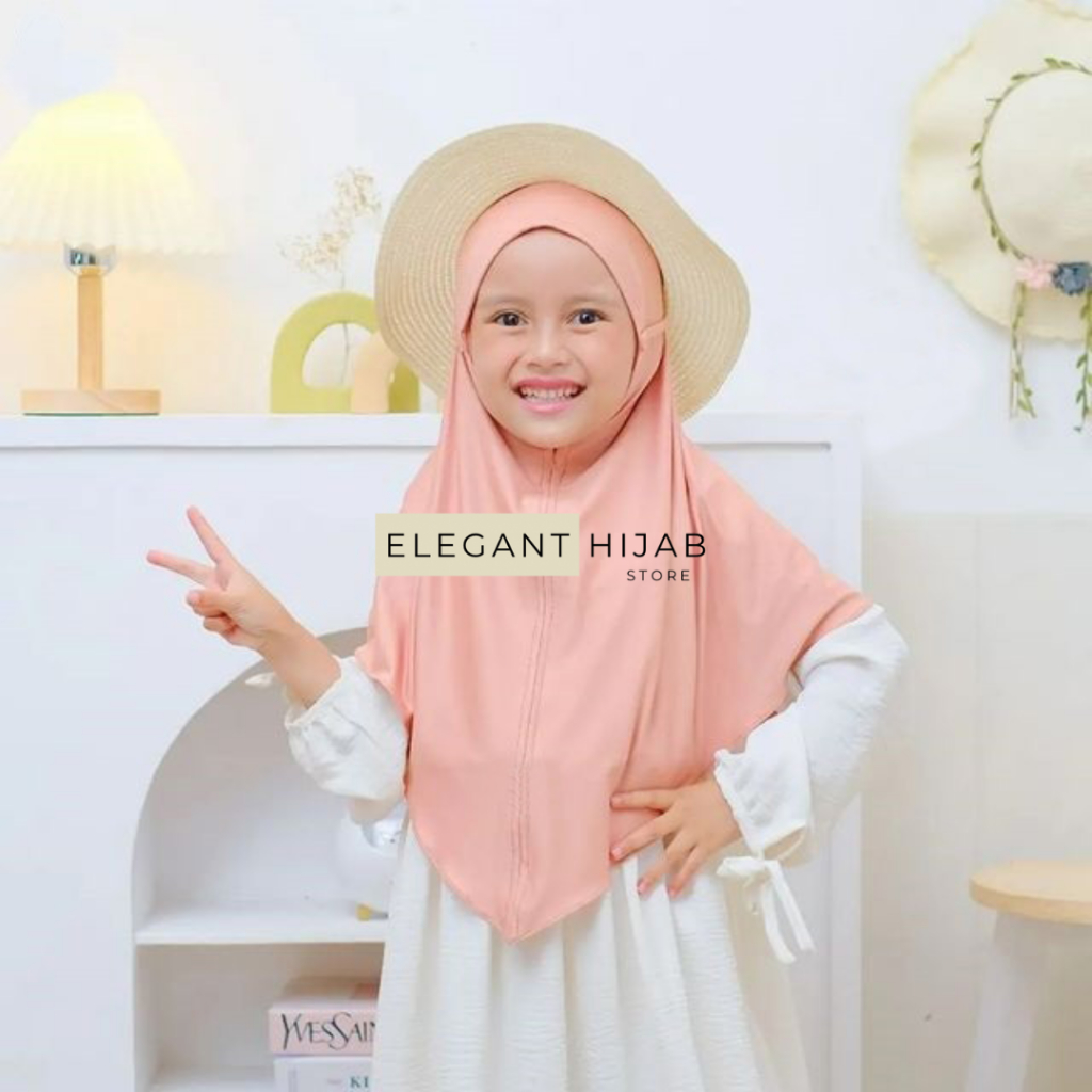 Hijab Bergo Anak ( 5-10 th ) Spandex Jersey Premium I Bergo Anak Remaja
