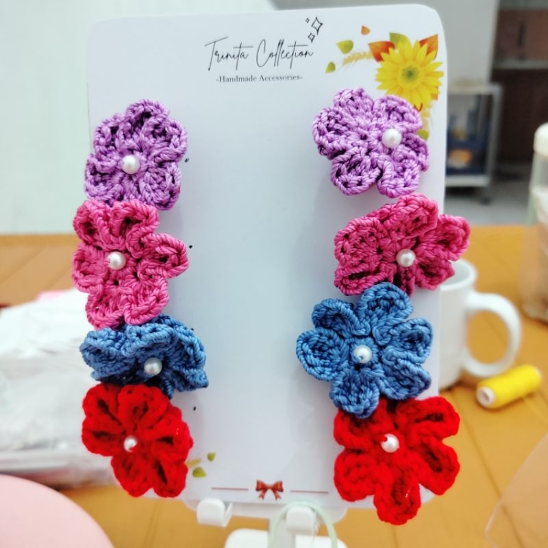 Pita Anak Aksesoris Rambut Rajut Chrochet