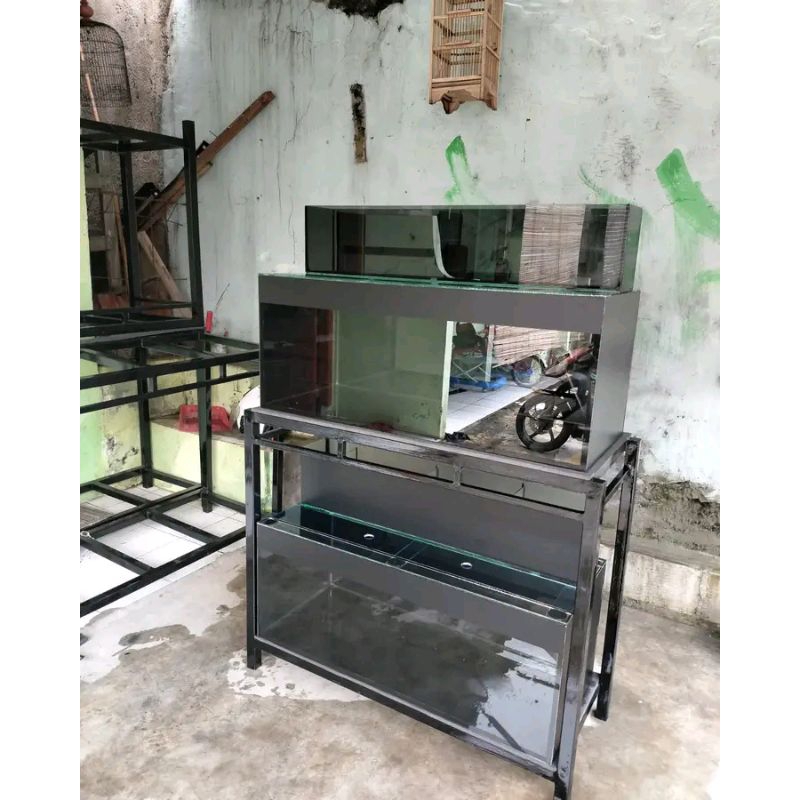 aquarium 100x50x50 kaca baru Asahimas 8mili