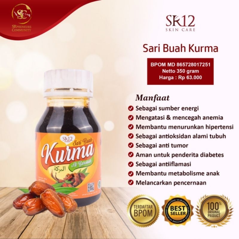 

SARI KURMA SR12/ANTI OKSIDAN/IMUN BOOSTER