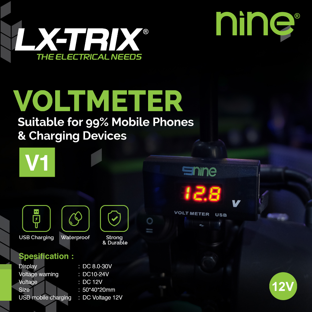 VOLTMETER V1 USB ACCU DIGITAL LX-TRIX ORIGINAL NINE