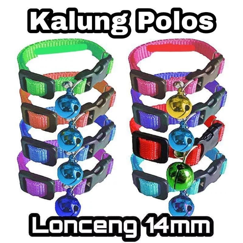 Kalung Kucing Polos 14mm Udah Plastikan Tali