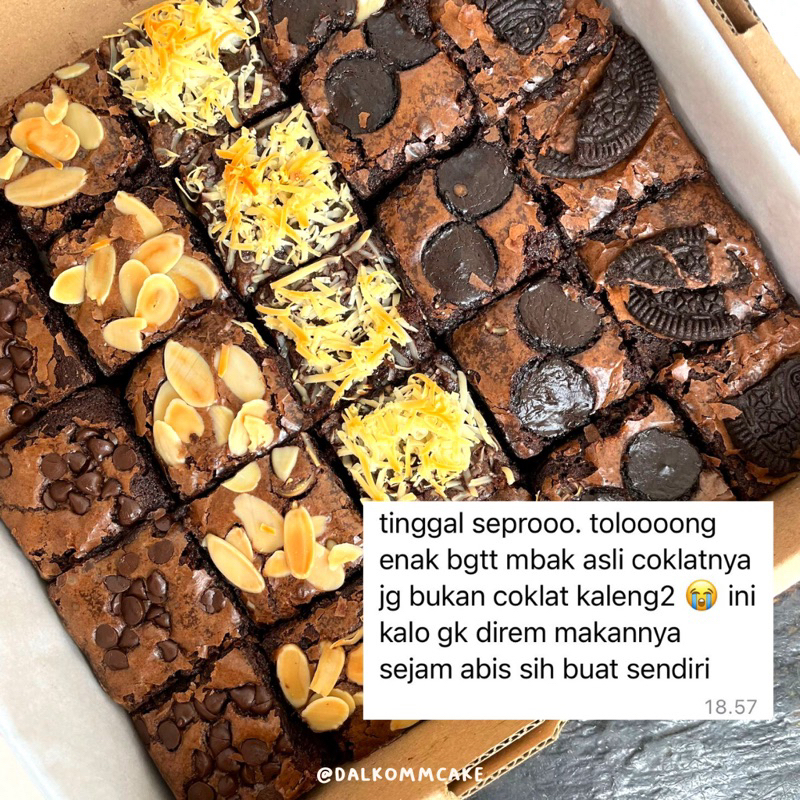 

PREMIUM FUDGY BROWNIES | BROWNIES FUDGY COKELAT SEKAT | BROWNIES TOPPING SEKAT | BROWNIES LUMER FUDGY