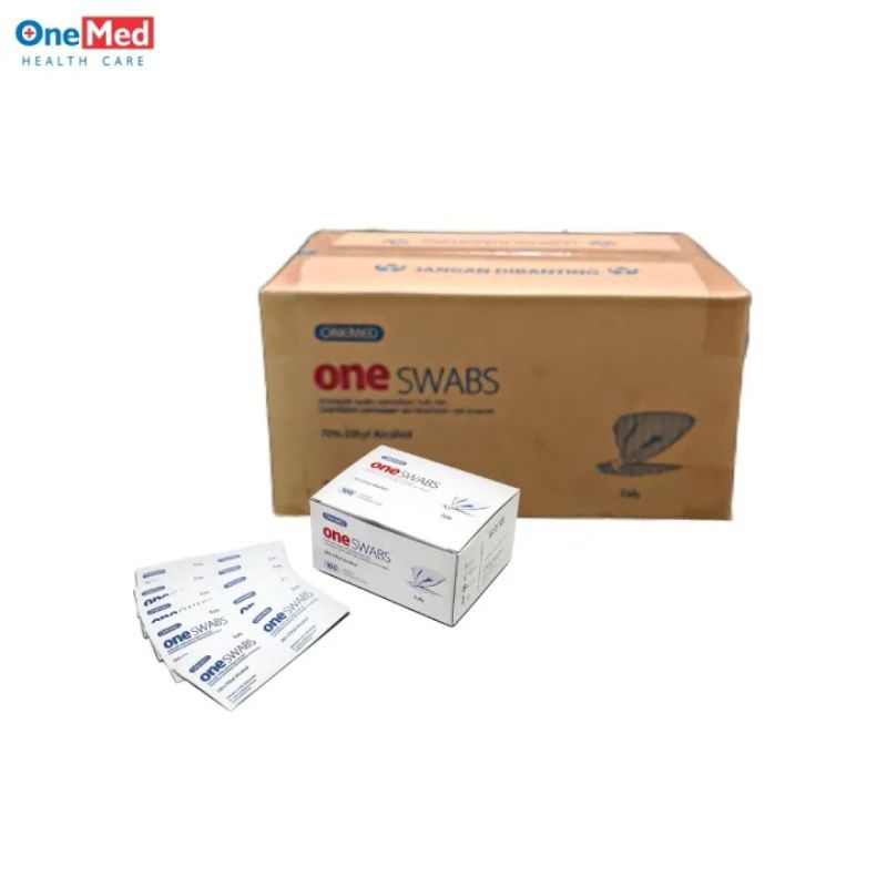 ONESWABS PER KARTON ISI 24BOX ALKOHOL SWAB ONEMED