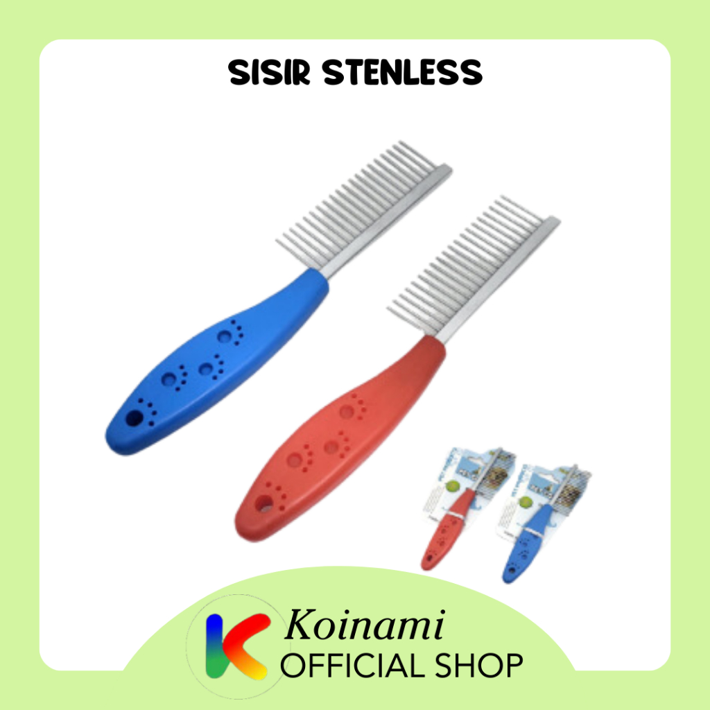 SISIR  GAGANG STENLESS SINGLE / GROOMING / SISIR KUCING / SISIR ANJING