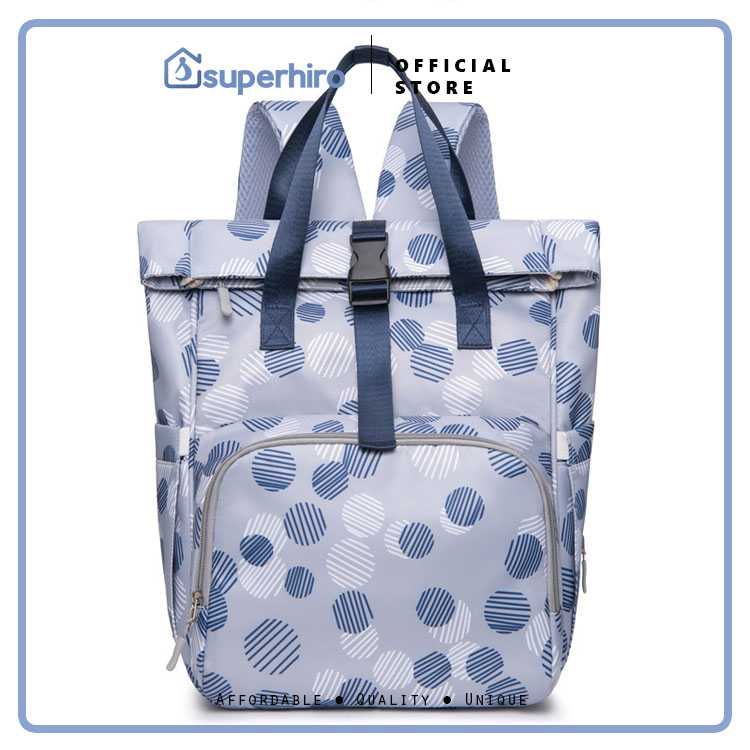 Tas Ransel Diaper Bag / Tas Susu Bayi Backpack Anti Air Soft Color