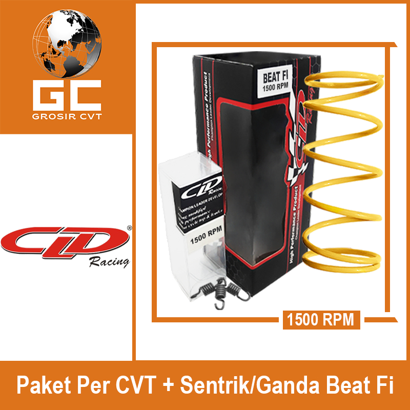 Paket Per CVT Sentrik Ganda Racing Honda Scoopy Beat Genio Deluxe Vario Spacy Karbu Fi ESP 110 CLD 1000/1500 RPM