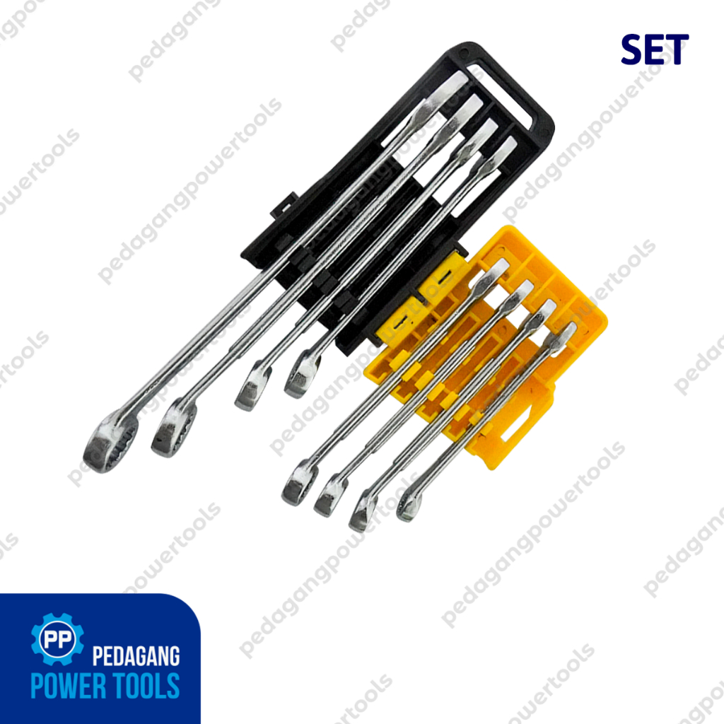 BISON Lite Kunci Ring Pas Set 8 pcs 8-19 mm Combination Wrench Inggris