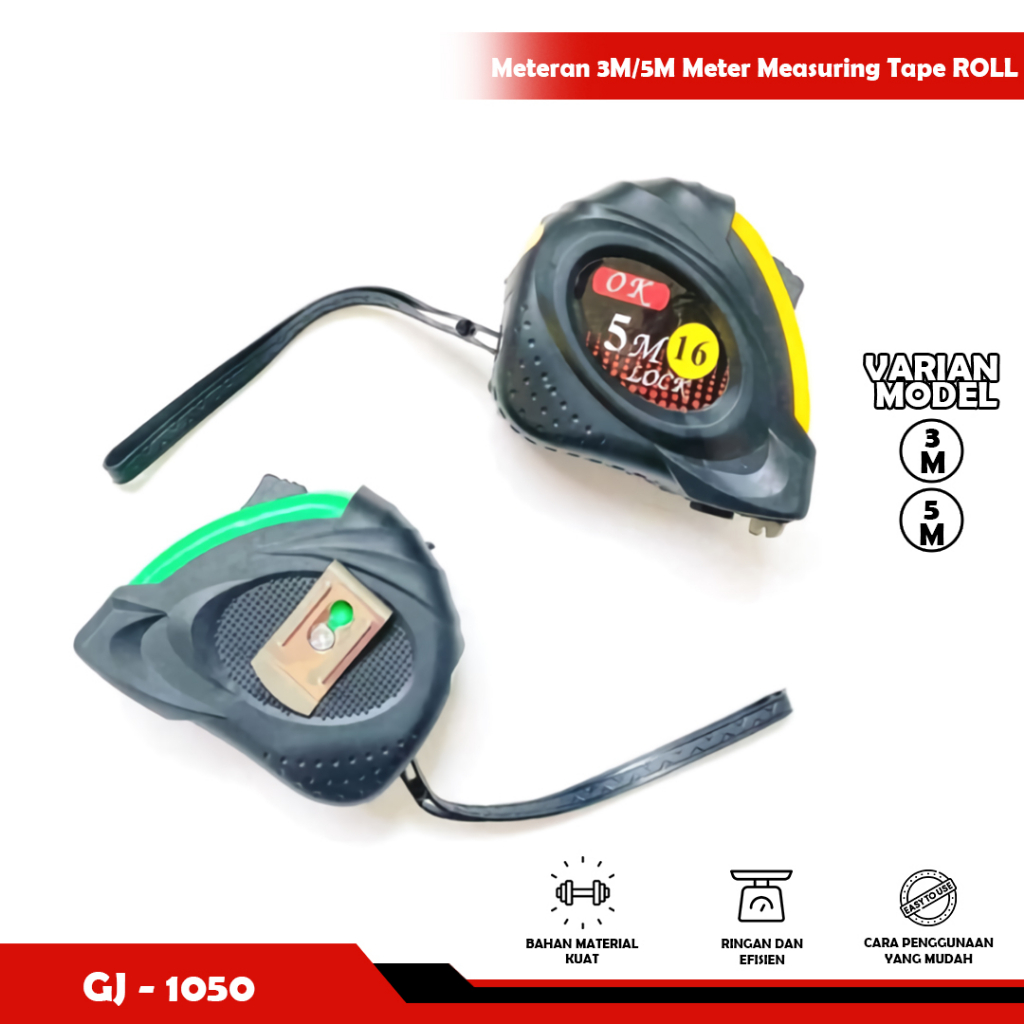 ALAT TUKANG BANGUNAN Meteran 3M/5M Measuring Tape ROLL - YOYOSOO