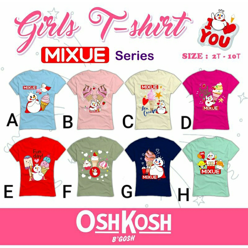 KAOS MIXUE BAJU MIXUE OSHKOSH