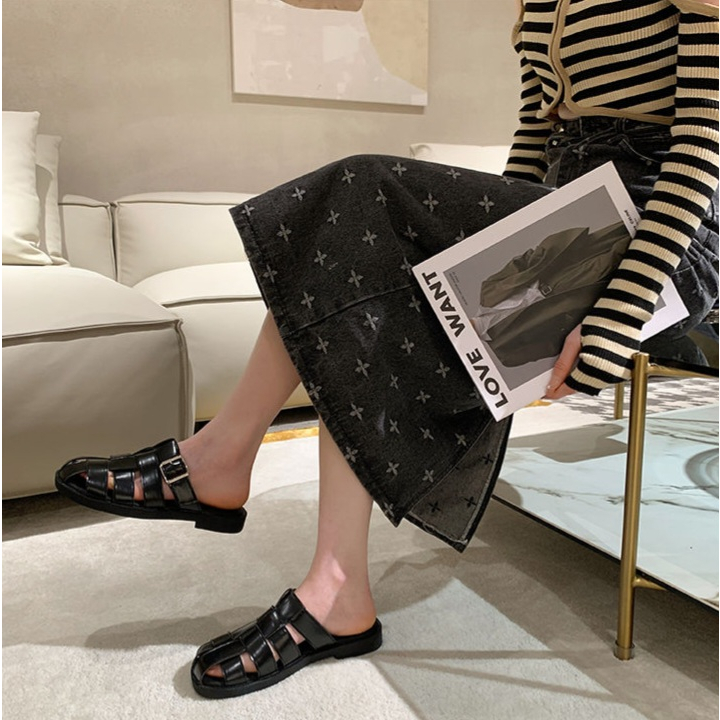 [COZY] Reni Sandal Slip On Fashion Wanita Import Korean