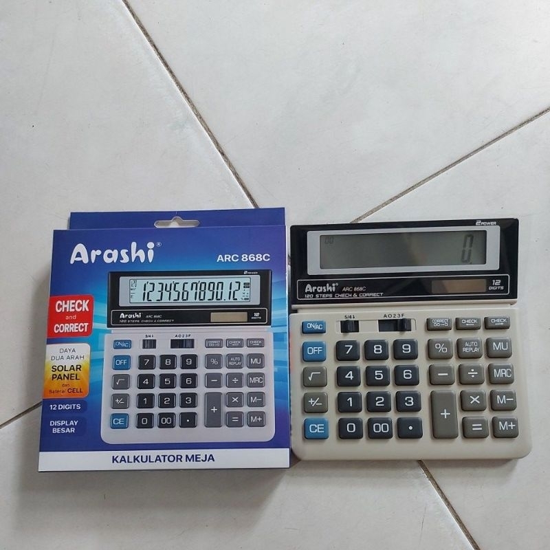 Kalkulator Meja/ Kalkulator 12 Digit/ Kalkukator Arashi/ Arashi ARC