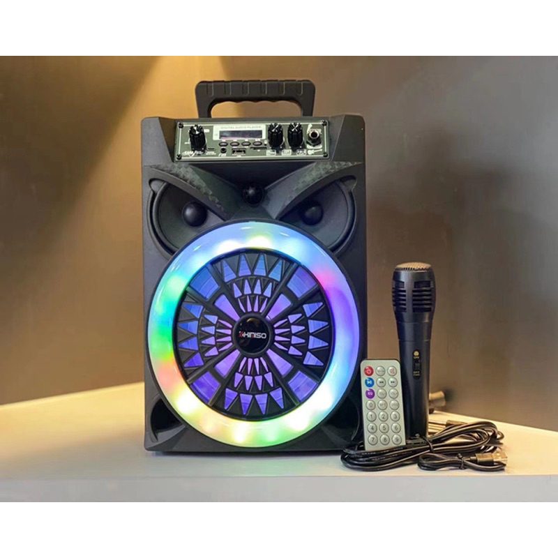 Speaker Bluetooth Portable Karaoke Kimiso Qs-834 LED 8 inch With Mic Karaoke PROMO SEN