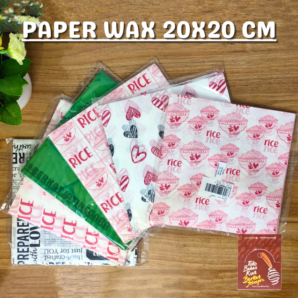 PAPER WRAP 20X20 CM / WAX PAPER / 100 PCS