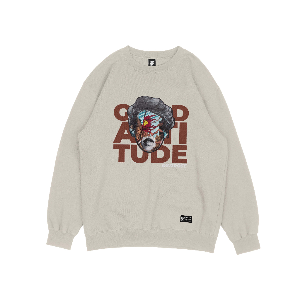 DEZIROSE - Crewneck Good Attitude - Sweater Pria &amp; Wanita Distro Korean Style Remaja Keren Fleece Tebal Premium Size M-XXL