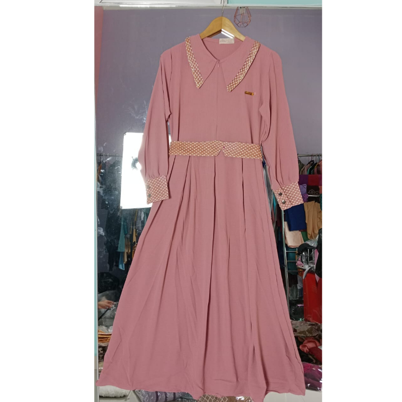 Gamis ANDALUCIA ANQ Dress renda premium cringkle airflow ootd fashion terbaru