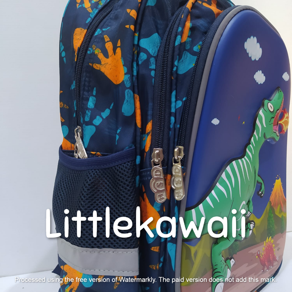 LK/Tas Ransel Sekolah Anak Perempuan Laki Laki Hardcase Unicorn Dinosaurus Astronot Nasa TK PAUD SD Mix Import