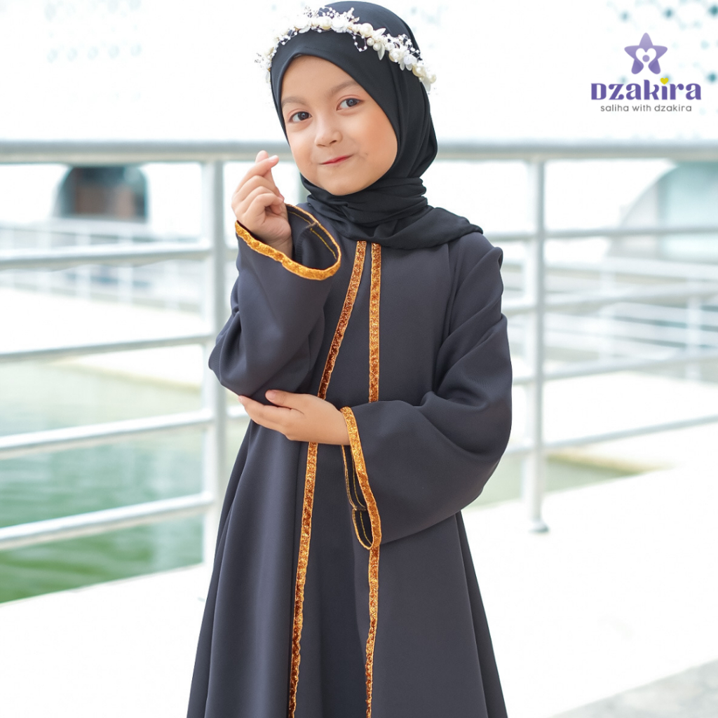 Gamis abaya Sofia Scuba premium 0-10thn by dzakira