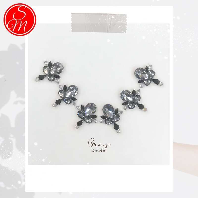 Payet Rangkai Leher Pinggang Lengan Jilbab Kaftan Instan/payet rangkai/mutiara rangkai/payet leher/p