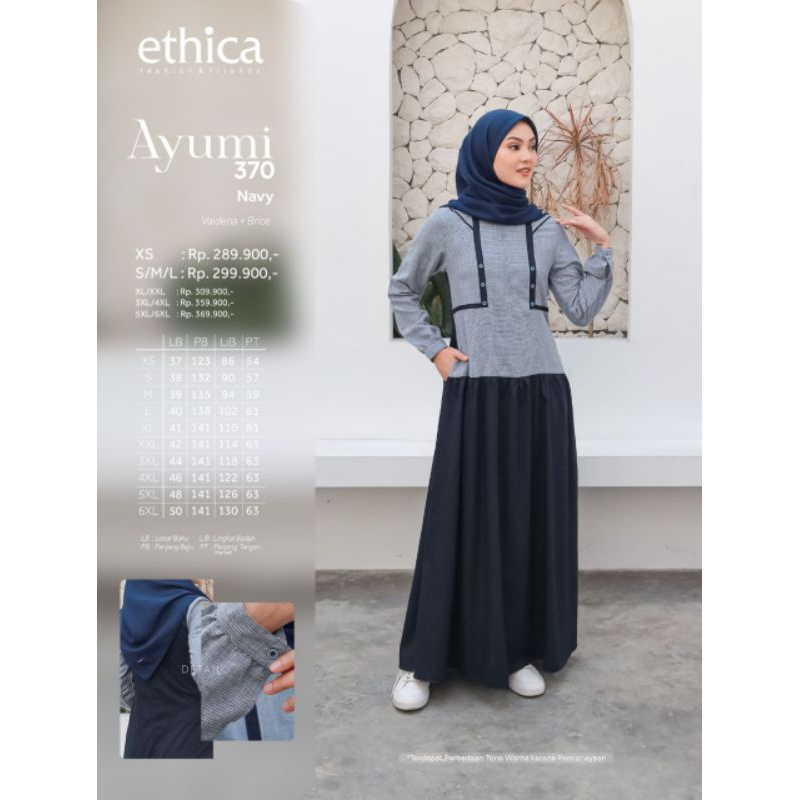 Ethica Gamis Ayumi 370 (Black, Navy, Brown)