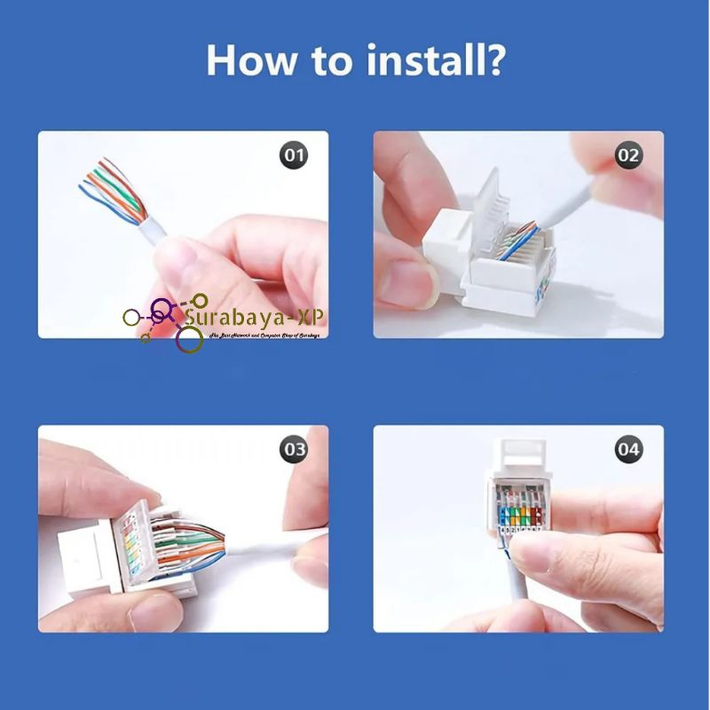 MODULAR KEYSTONE RJ45 CAT5E untuk Faceplate dinding wall