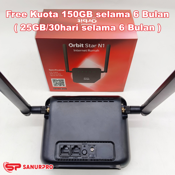 Telkomsel Orbit Star N1 (HKM0127-A) Modem WiFi 4G LTE Hitam