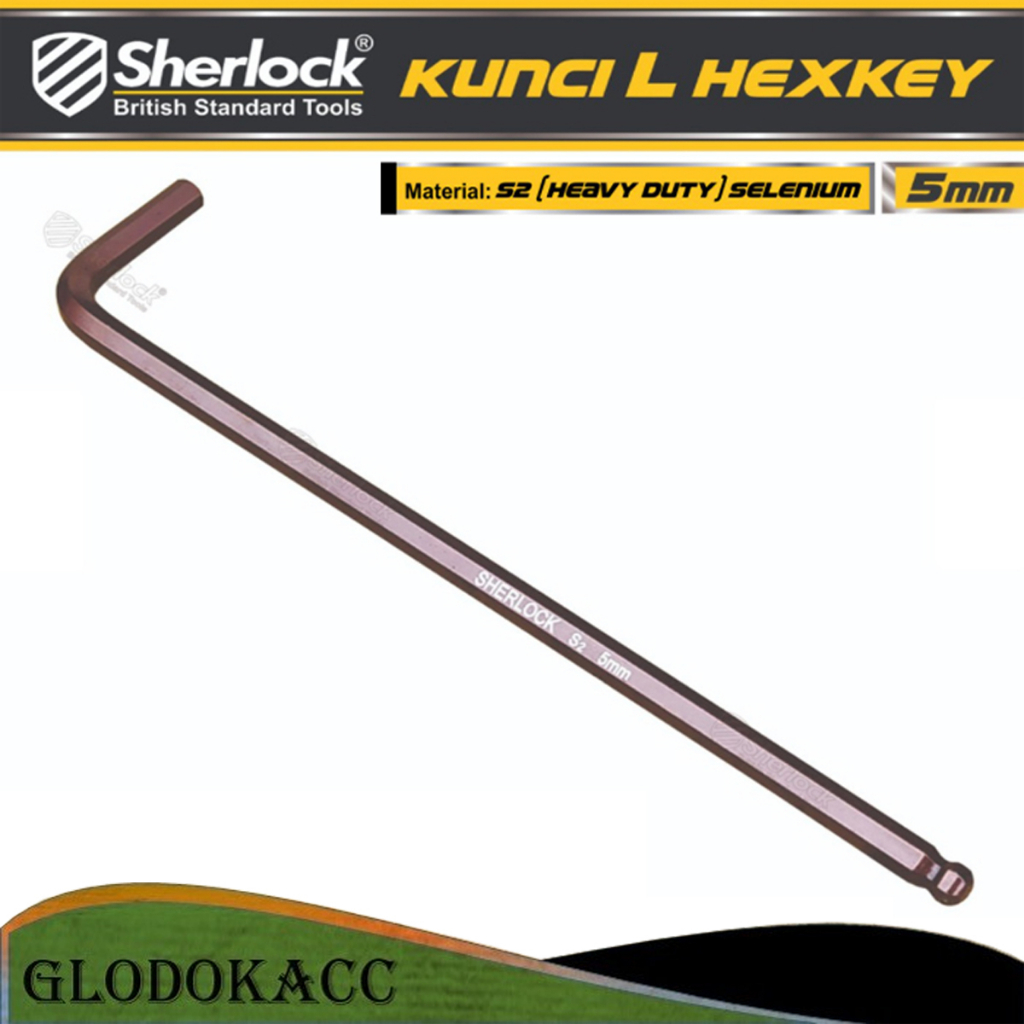 Kunci L Hexkey 5 mm (Heavy Duty) / Sherlock Kunci L Material S2 (1Pcs)