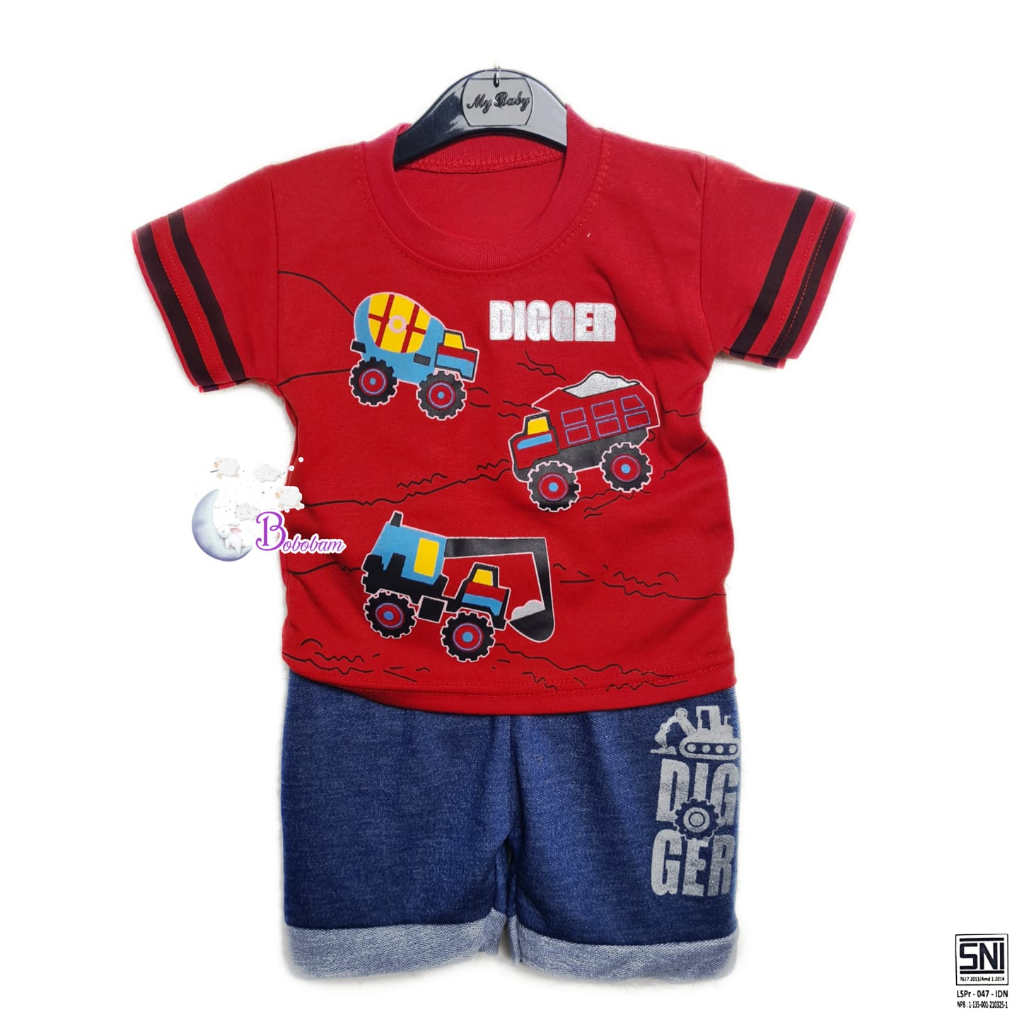 BAJU BAYI KEREN KECE ECER BOBOBAM CASUAL KASUAL SETELAN DIGGER SETELAN ANAK HARGA GROSIR