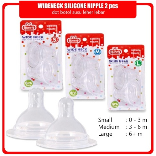 RK Lusty Bunny SILICONE NIPPLE WIDE NECK#Lustu bunny Dot untuk botol wide neck#Dot lusty bunny