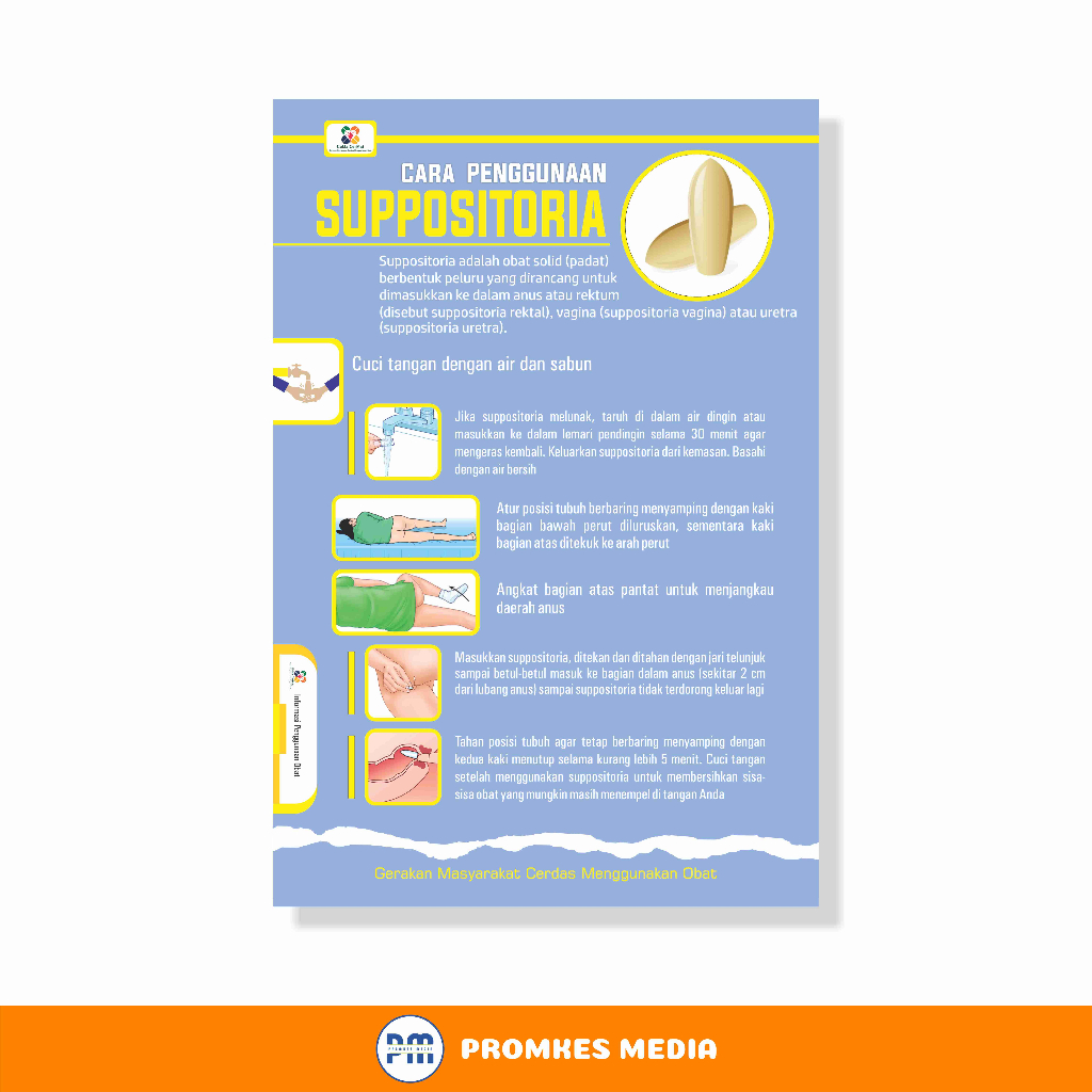 

Poster Kesehatan, Poster Farmasi, Cara Penggunaan Suppositoria