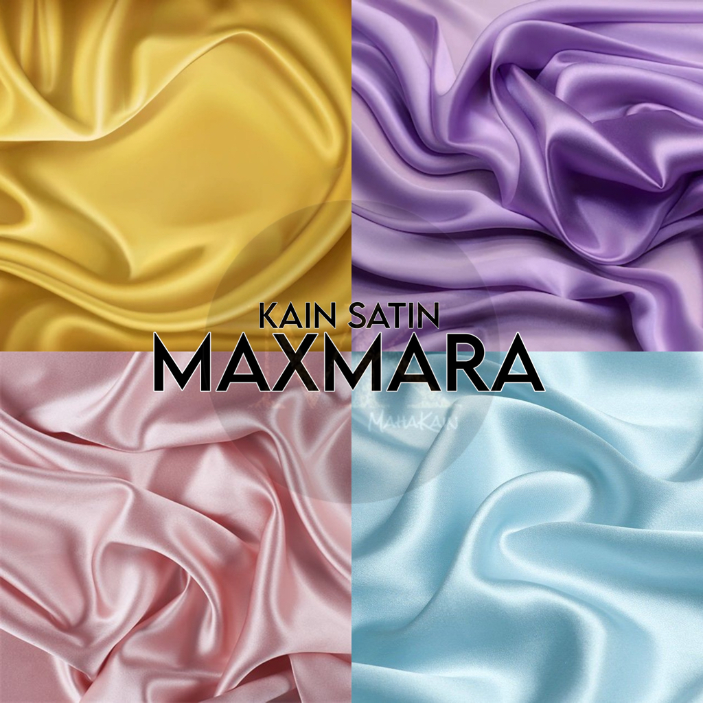 Kain Satin Silk Maxmara Pure / Sateen Sutra Charmuse Velvet Premium Meteran