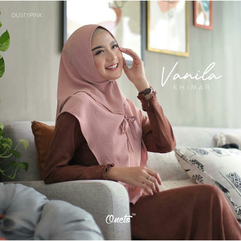 Khimar Vanila by Oneto/Hijab Polos Premium