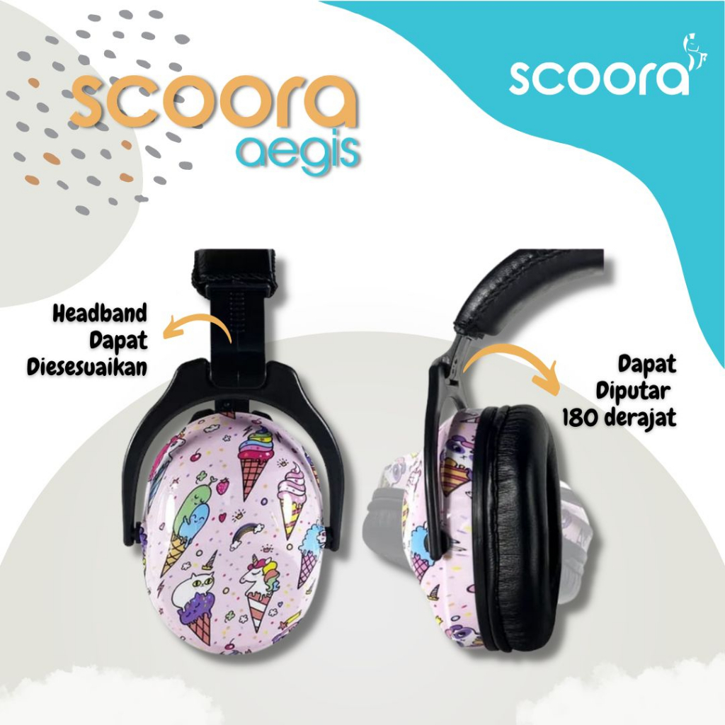 Scoora Cronos AEGIS Earmuffs Kids (4 thn - Dewasa) pelindung telinga anak naik pesawat / pelindung telinga baby / banz baby earmuffs / banz pelindung telinga dari kebisingan / traveling / kondangan / belajar / peredam suara