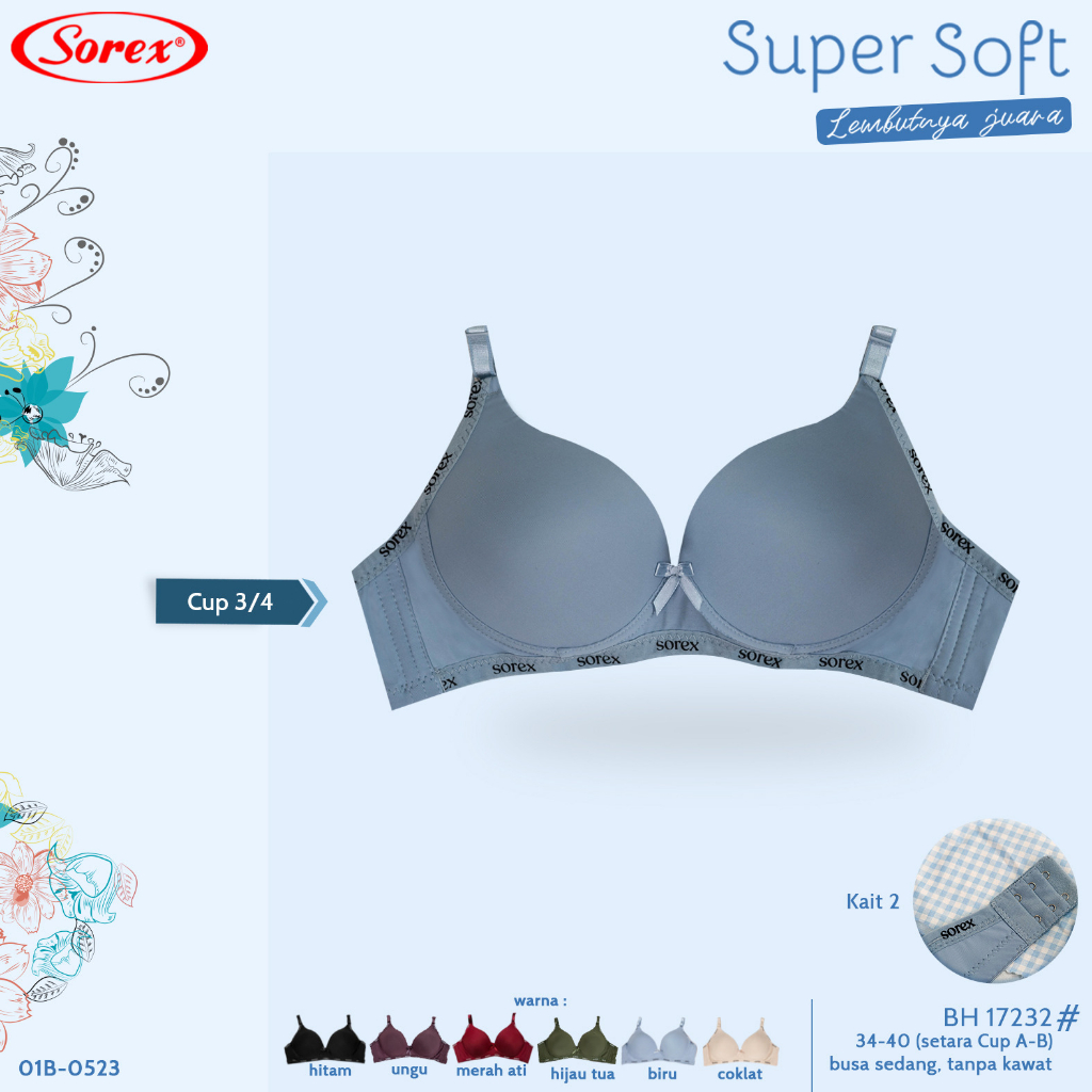 BRA BH tanpa kawat Basic 17232 Sorex