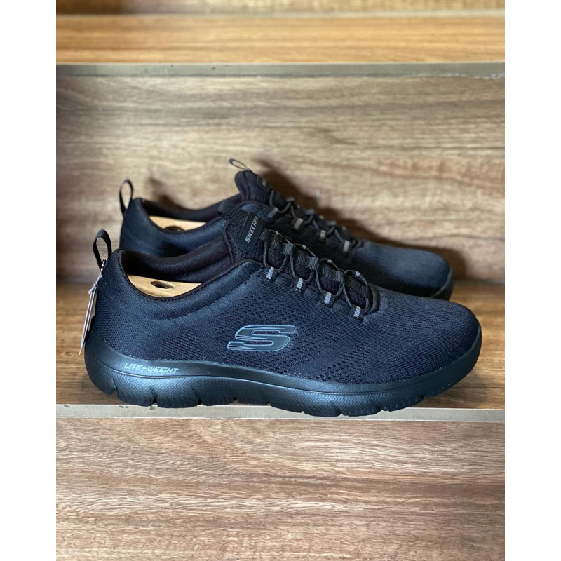 SEPATU SKECHERS 232186/BBK / Skechers Fullblack Pria *original store*