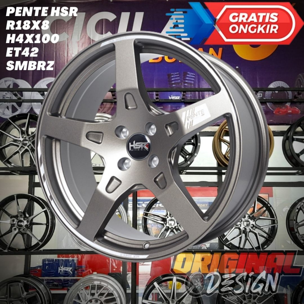 Velg Mobil Racing Ring 18 HSR PENTE R18 Raize , Rocky , Jazz , Swift