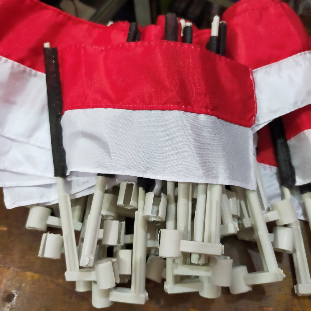 Bendera Spion Motor - Bendera Kain Merah Putih Tiang Spion Motor