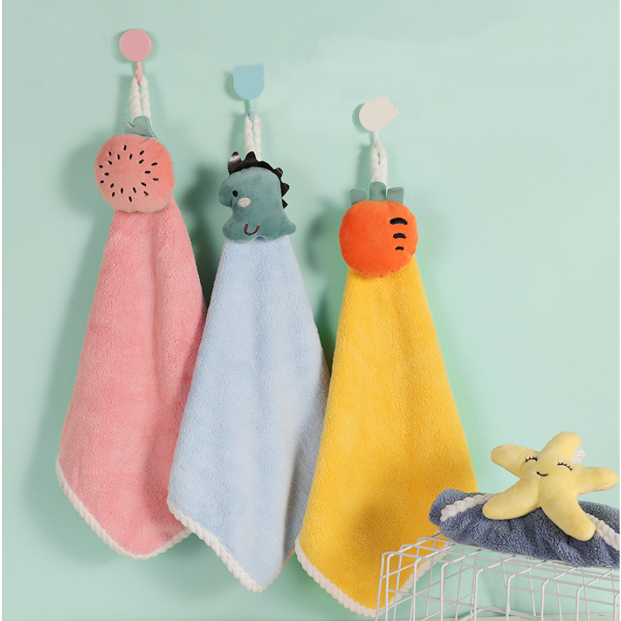 Handuk tangan Serbet Lap Gantung Handuk Lap Tangan Kitchen Towel Kelinci Lucu