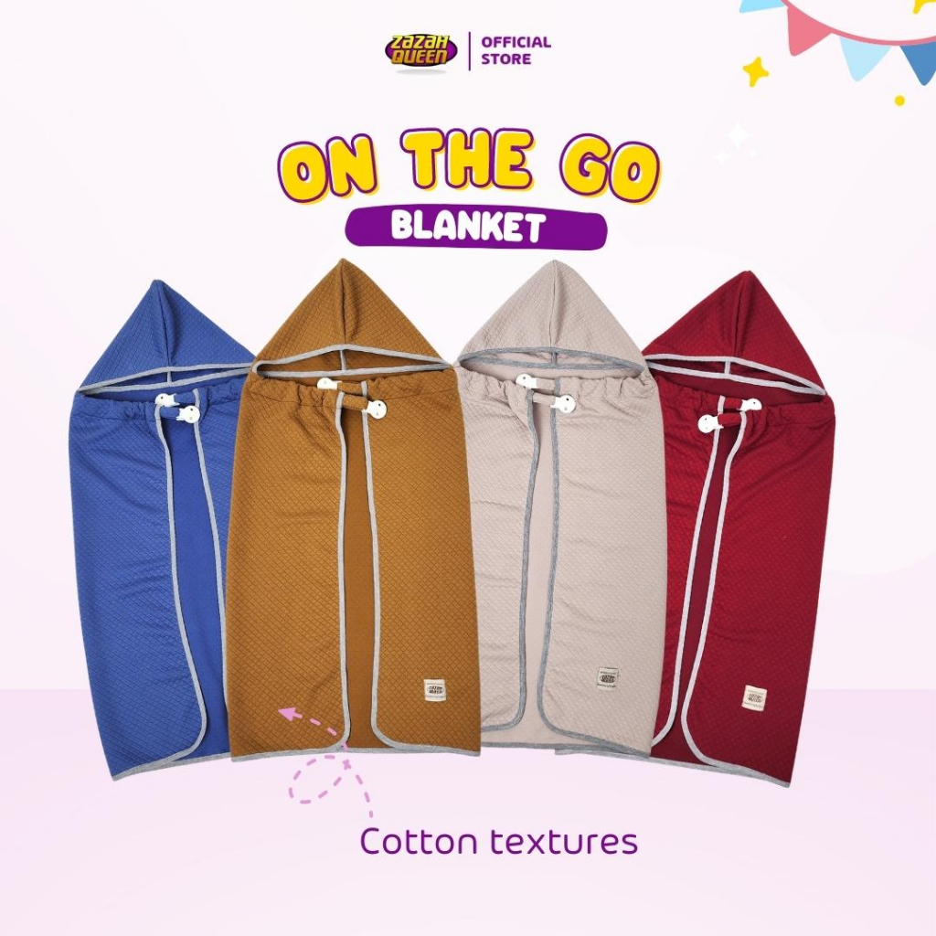 On The Go Blanket Selimut Bayi | Hoodie Blanket Texture Series