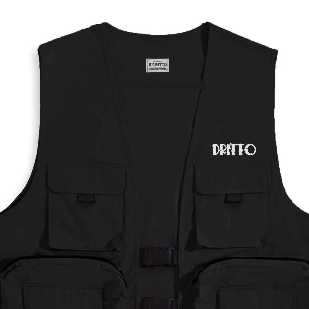 Dritto Vest - Rompi &quot;CORATO&quot; Vest Unisex - Hitam