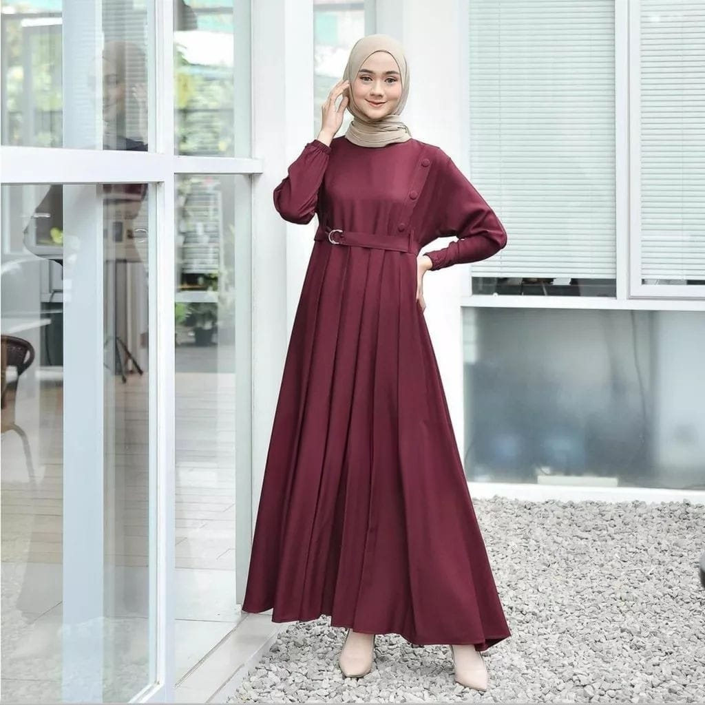 Gamis Remaja Terbaru Kekinian Modern Wanita Dress Arumi Maxy Syar'i