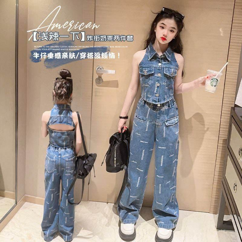 Setelan Jeans Anak Perempuan Korean Style Studio