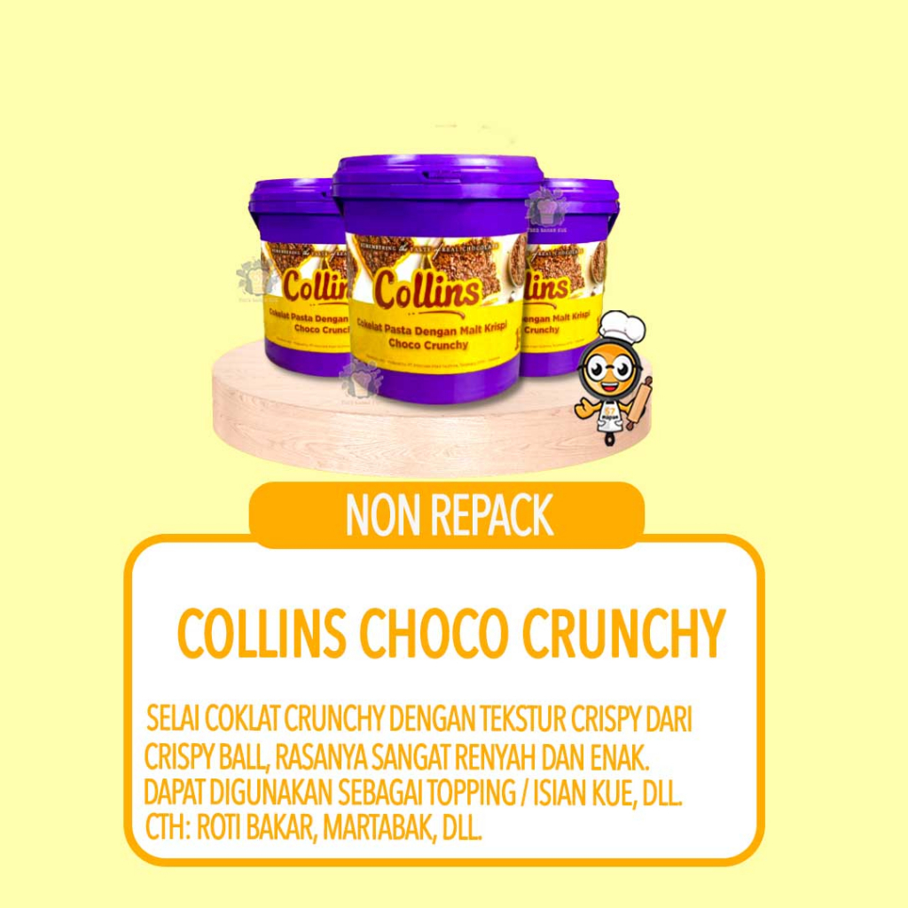 

SELAI COLLINS CHOCOLATE CRUNCHY 1 KG - KEMASAN EMBER / PAIL