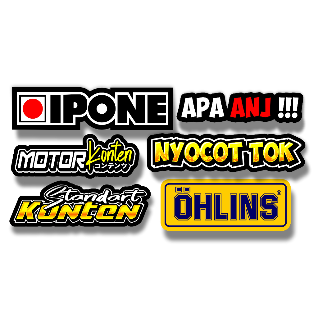 Sticker HG Sponsor Racing PrintCut Vinyl Laminasi Glossy