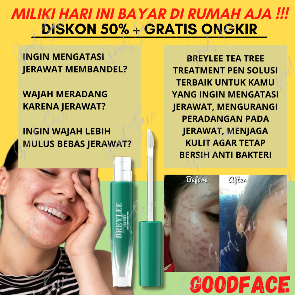PEMBERSIH JERAWAT BREYLEE TEA TREE ACNE TREATMENT PEN