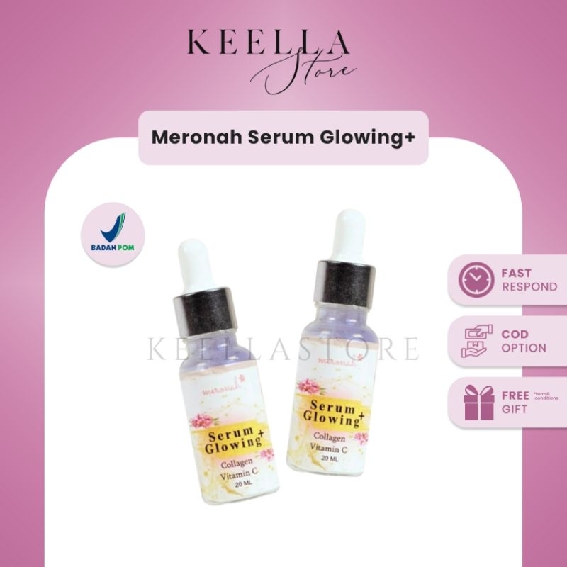 Serum Meronah glowing collagen vitamin c vit mencerahkan wajah