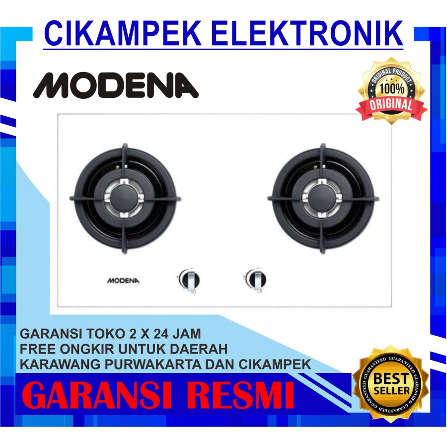 Modena Kompor Tanam CRISTA BH 1725 W 2 Tungku Putih